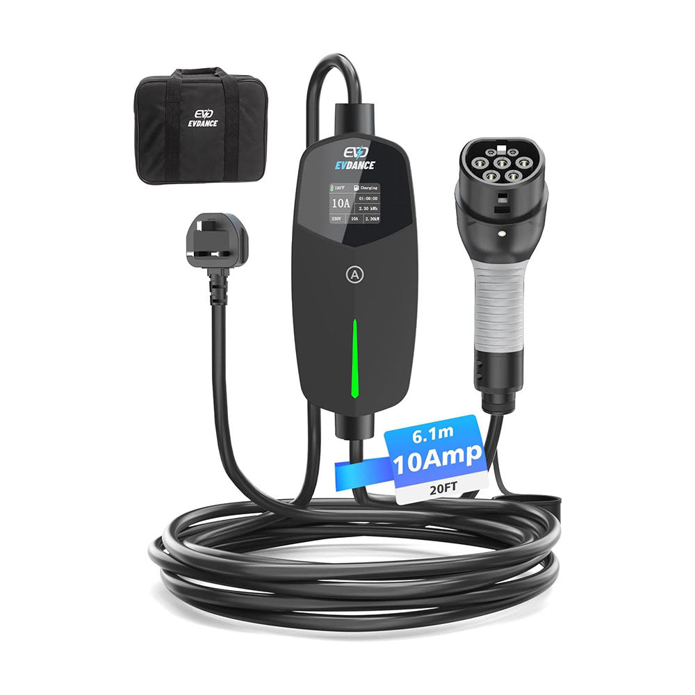 EVDANCE Single Phase Type 2 EV Charger 10A Max, 2.3 (kW), 3 Pin Plug