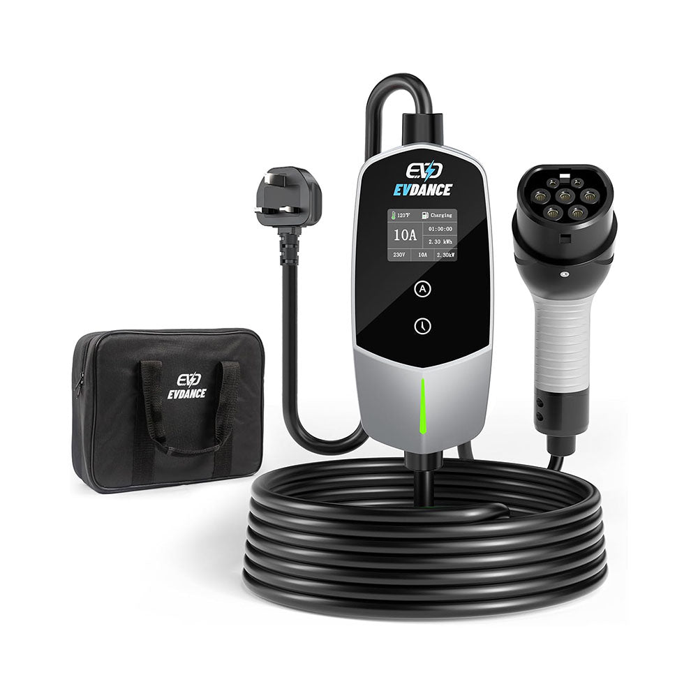 EVDANCE Single Phase Type 2 EV Charger 10A Max, 2.3 (kW), 3 Pin Plug