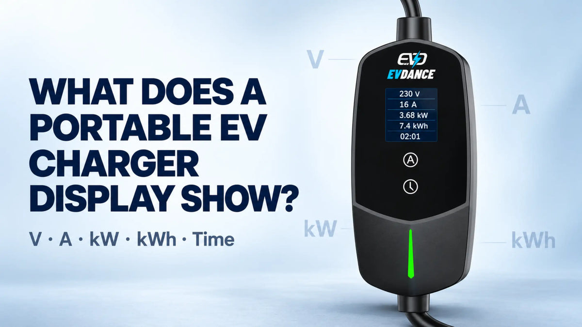 What Does a Portable EV Charger Display Show?