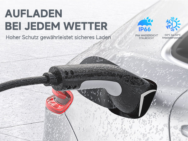 EVDANCE Portable Type2 16A 230V EV Charger Adjustable With 1.77 Screen