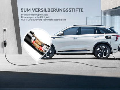 EVDANCE Portable Type2 16A 230V EV Charger Adjustable With 1.77 Screen