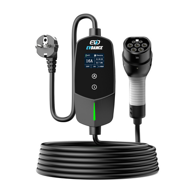 EVDANCE Schuko Typ 2 Mobiles EV-Ladegerät – 16A, 3,68 kW | Advanced