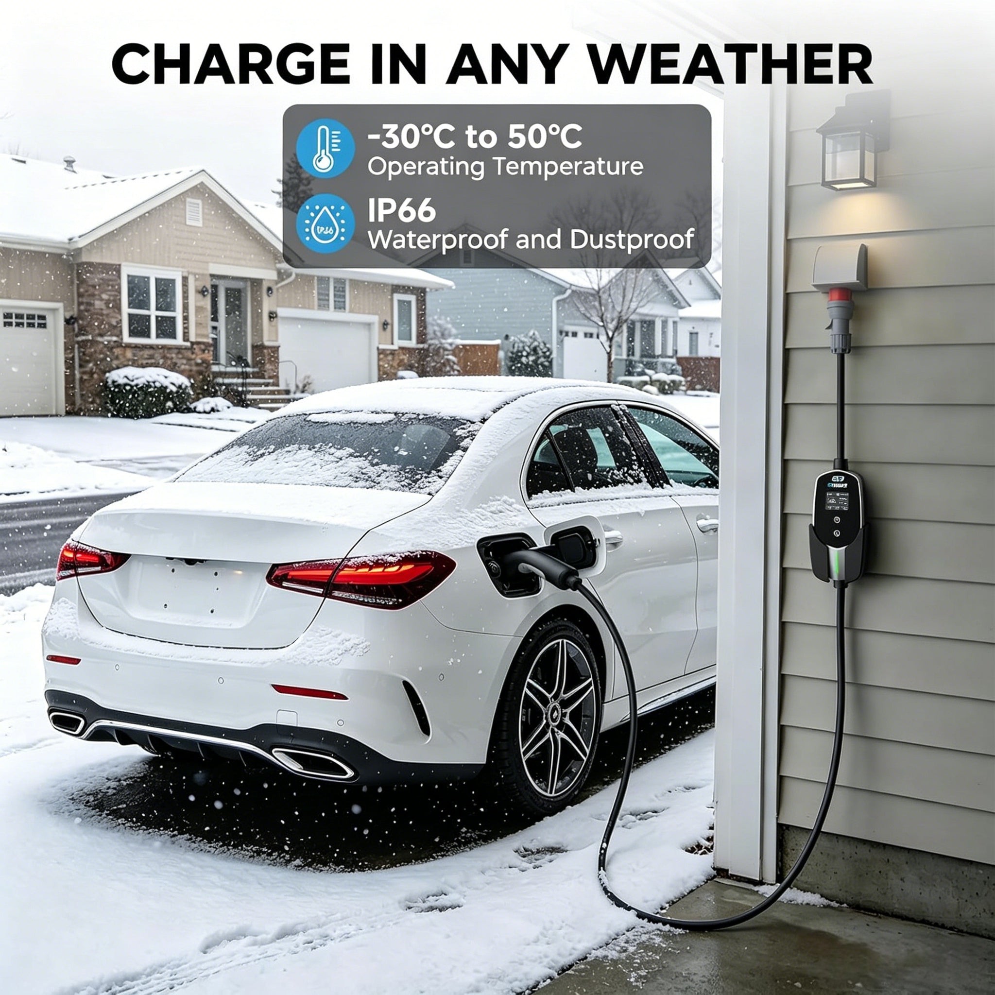EVDANCE 11 (kW) Mobile Wallbox, 3 Phase EV Charger 16A Max with DC 6mA Protection