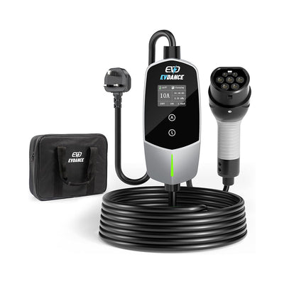 EVDANCE Single Phase Type 2 EV Charger 10A Max, 2.3 (kW), 3 Pin Plug