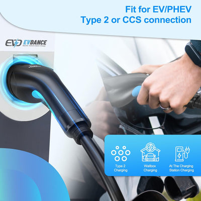 EVDANCE Single Phase Type 2 EV Charging Cable, 32A (7.2kW)