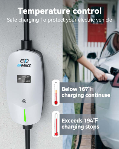 EVDANCE Single Phase Type 2 EV Charger 10A Max, 2.3 (kW), 3 Pin Plug
