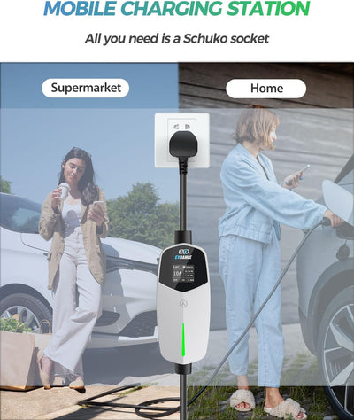 EVDANCE Single Phase Type 2 EV Charger 10A Max, 2.3 (kW), 3 Pin Plug